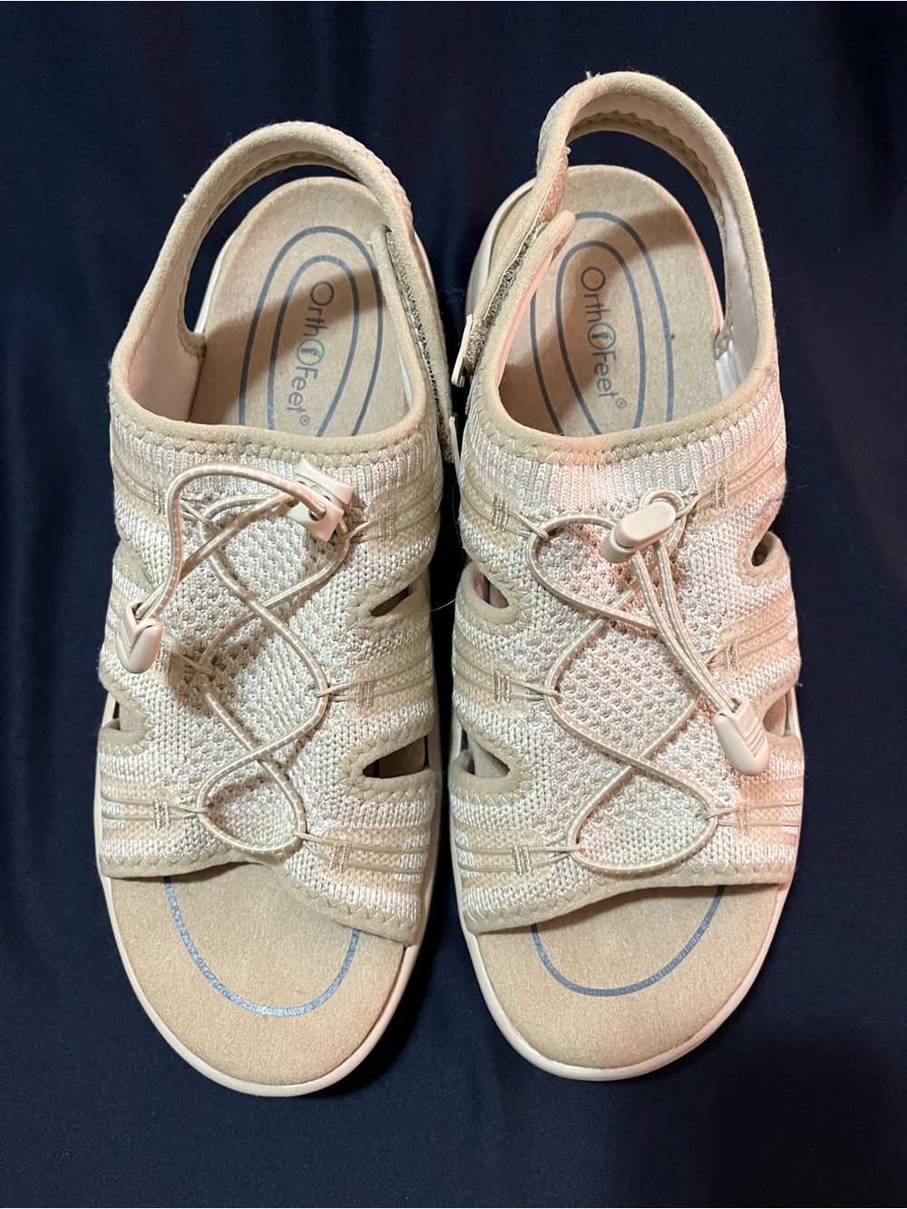 Sandal by Orthofeet - blonde- size 10 wide - orthopedic